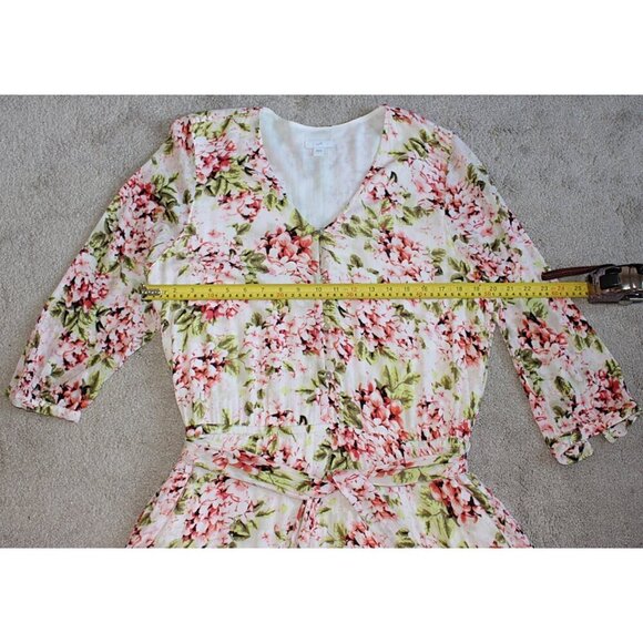 J Jill - Pebble Hydrangea Garden Dipped Hem Midi Dress - Large - Picture 8 of 10